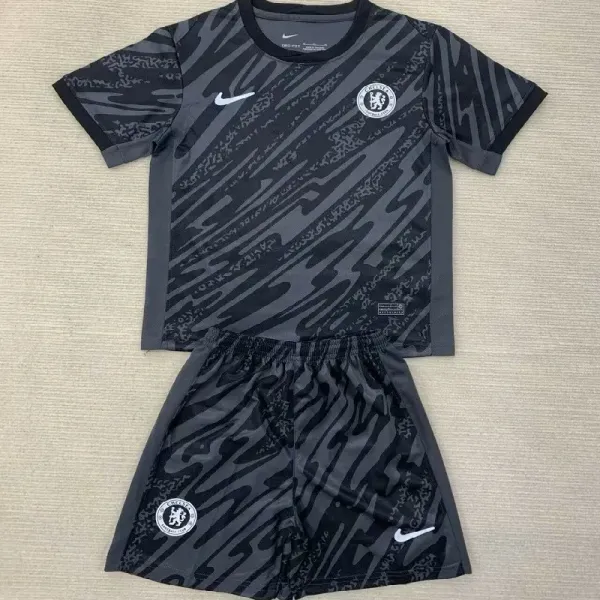 24/25 Chelsea black goalkeeper kids kit